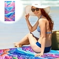 thumbnail image 5 of Djunllk Beach Bag, 2-in-1 Beach Towel Microfiber Sand Free, Foldable Towel Shawl Super Absorbent Lightweight, Drawstring Backpack for Travel Pool Camping, Beach Vacation Essentials, 31.5" x 62.9", 5 of 6
