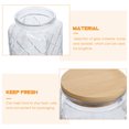 thumbnail image 3 of Minkissy 1Set Glass Canisters With Wood Lids For Kitchen Organization 11.8x3.5x3.3in, 3 of 6