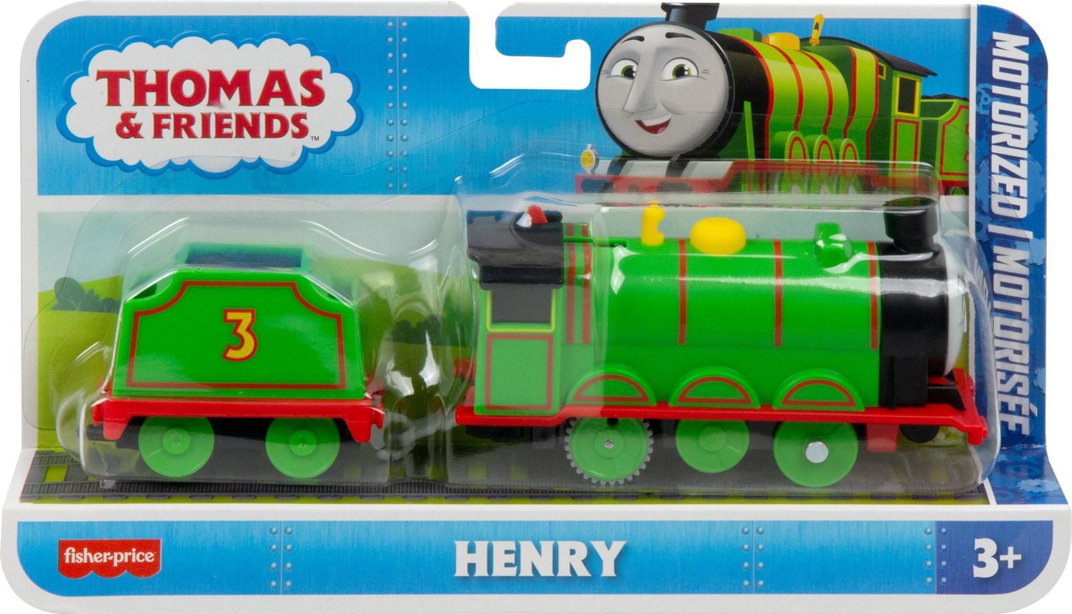 Thomas & Friends Henry Motorized Toy Train Engine with Tender for Preschool Kids