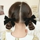 thumbnail image 5 of Fiudx Pinzas En Cabello de Terciopelo, Elegantes Pinzas En Diseño de Lazo, Accesorios Duraderos En Terciopelo, Estilo Princesa, Uso Diario, Regalo para Mujeres y Niñas, Ajuste Comodo y Ligero., 5 of 6