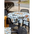 thumbnail image 5 of Outdoor Tablecloth with Umbrella Hole for Patio/Picnic/Party/Camping, Blue Plaid Cat Waterproof Table Cloth Square Cover Washable, Funny Cute Fish Leaves Bubble (54"x 54"), 5 of 8