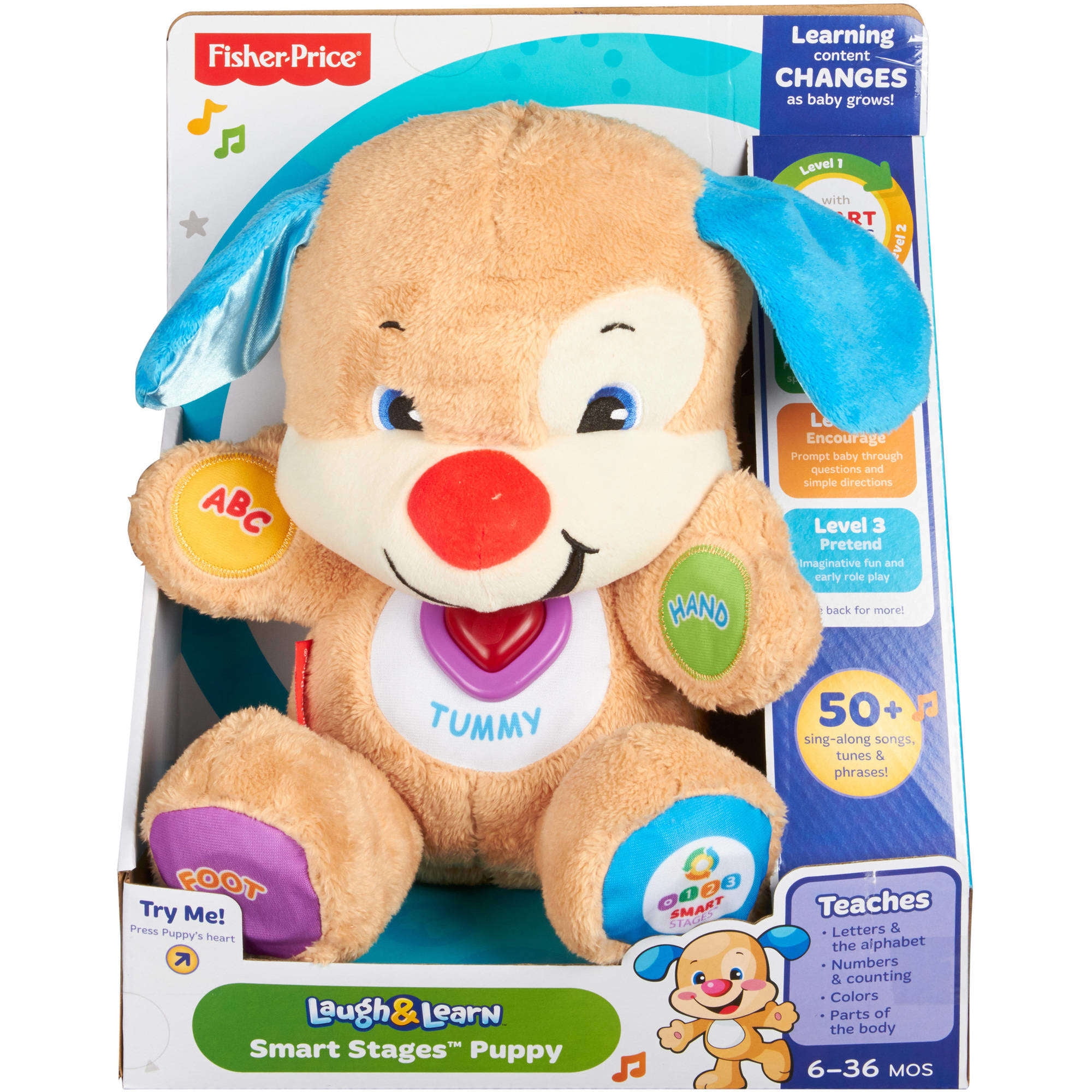 Fisher-Price FPM43 Smart Stages Puppy Laugh and Learn Soft Various Colours 