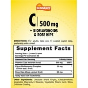 Vitamin C 500mg With Bioflavonoids and Rose Hips | 50 Caplets | by Sundance