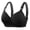 Black, variant on Push-Up Bra Full-Figure Bra Middle Aged and Elderly Bras No Underwire Bras Wireless Brass Large Size Underwear Front Button Style Bra Comfortable Bra Underwear Black
