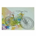 thumbnail image 1 of Sketchy Cutting Board, Hands Drawn Image of a Bicycle Abstract Colorful Pattern Bow on Bike Illustration, Decorative Tempered Glass Cutting and Serving Board, Small Size, Multicolor, by Ambesonne, 1 of 1