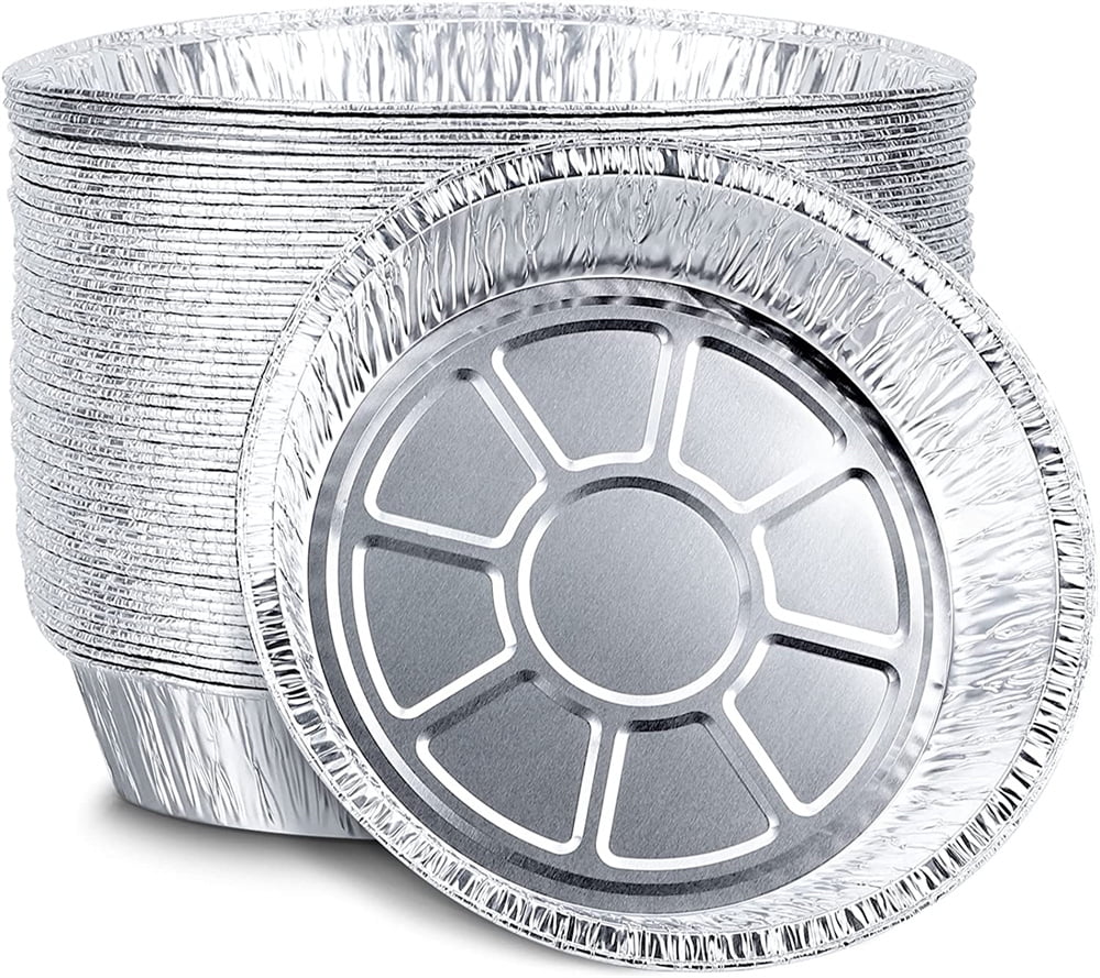 NOGIS 8 Inch Disposable Foil Pie Pan, 50pcs Round Aluminum Baking Pan