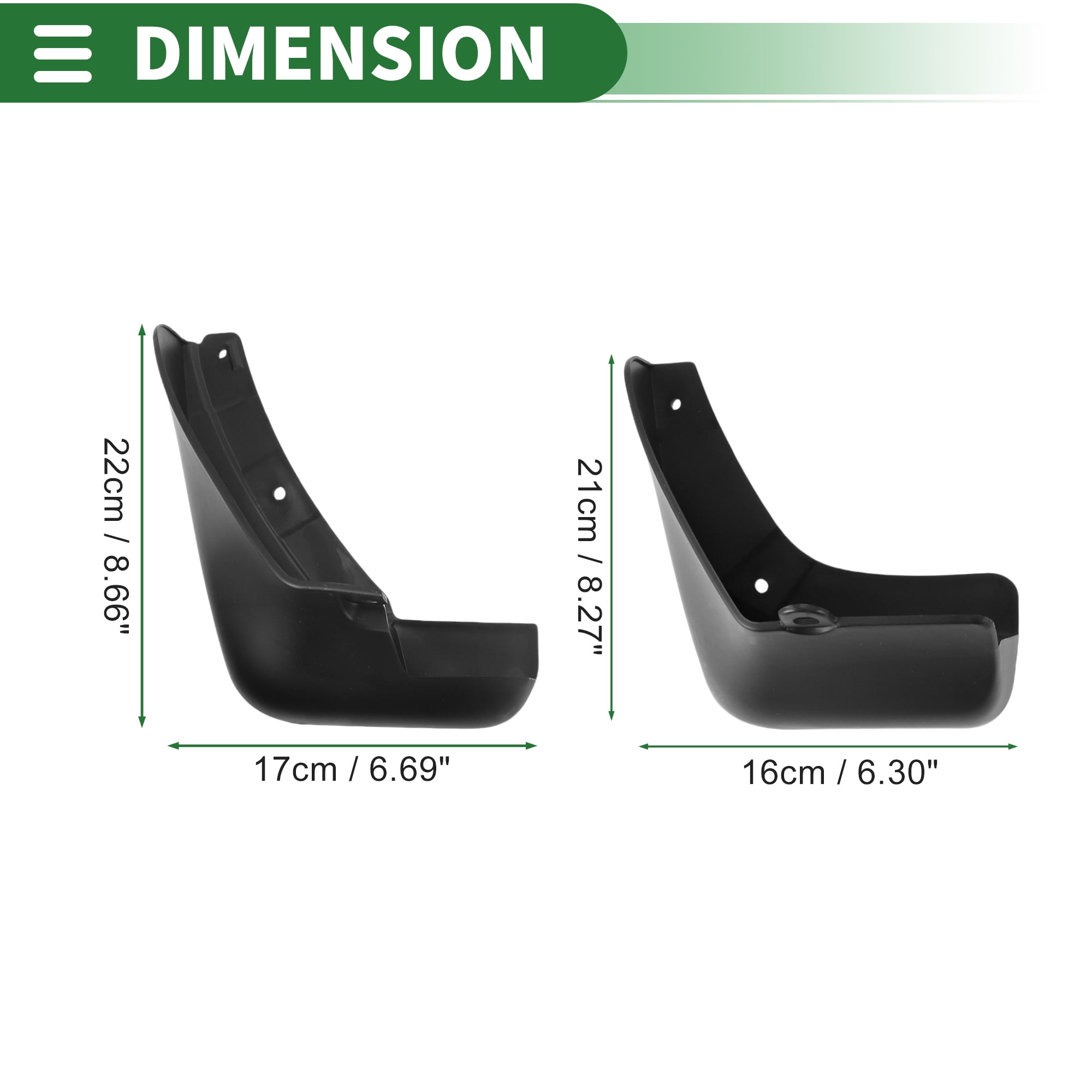 Unique Bargains Mud Flaps Splash Guards Mud Guards for Nissan LEAF 2011-2016 W/Mount  Accessories