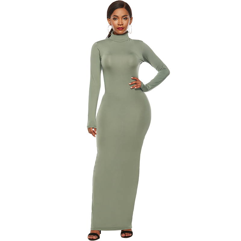 plus size turtleneck maxi dress