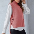 thumbnail image 2 of XDIAHBPL Camisole Tops For Women Solid Color Knit Turtleneck Pullover Loose Sleeveless Vest Tank Tops, 2 of 4