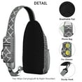 thumbnail image 3 of Ink Sketch Style Crossbody Backpack with Rustic Tribal Accents, Lightweight Sling Bag, 3 of 6