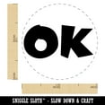 thumbnail image 2 of OK Okay Fun Text Self-Inking Rubber Stamp Ink Stamper - Lime Green Ink - Medium 1 Inch, 2 of 7