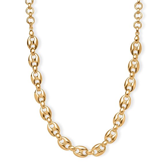 Mariner Link Necklace in 18K Yellow Gold Plated Bronze 18-20 Inches Christmas Gifts