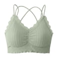 thumbnail image 5 of PNTUTB Bras for Women Back-Highlighting Lingerie Lace Bandeau Double-Strap Cross-Back Underwear V-Neck Pushing-Up Comfortable Anti-Sagging Bra, 5 of 7