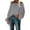 Grey, variant on Women's Off Shoulder Puff Sleeve Everyday Knit Tee Flowy Fit Grey XXL