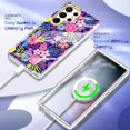 thumbnail image 4 of Dteck for Samsung Galaxy S23 Ultra Case Marble Pattern Hybrid Hard Back Soft TPU Raised Edge Ultra-Thin Shock Absorption Scratch Proof Slim Protective Case for Samsung Galaxy S23 Ultra,Flower, 4 of 7