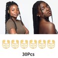 thumbnail image 3 of Unique Bargains 30 Hair Cuffs Dreadlock Hollow Out Dreadlock Hair Clips Gold Tone, 3 of 5