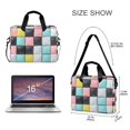 thumbnail image 3 of FORMRS 16" Laptop Bag Carrying Sleeve Case with Handle Travel Shoulder Briefcase, Gray Checkered Pattern, 3 of 8