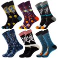 thumbnail image 5 of Creative Unisex Cotton Warm Planet Universe Series Harajuku Winter Men Socks Astronaut Socks Long Socks Hip Hop 9, 5 of 8