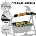 thumbnail image 5 of COEQINE American Flag Rollator Seat Back Cover Vintage Flower Padded Seat Cover for Rollator Walker 2PCS Universal Walker Seat Cover Replacement 4 of July, 5 of 7