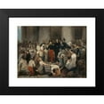 thumbnail image 2 of Alfred Johannot 18x14 Black Modern Framed Museum Art Print Titled - The Duke of Orleans Visiting the Patients of the Hotel-Dieu During the Cholera Epidemic in 1832 (1832), 2 of 5