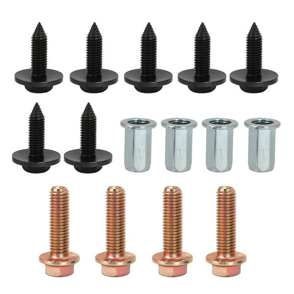 Compatible with Jeep Wrangler JL/JLU/Gladiator JT Front Bumper Skid Plate Mounting Bolt Kit | Heavy-Duty Corrosion-Resistant Steel | Exact Fit Chassis Protection