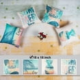 thumbnail image 4 of Hello Summer Pillow Covers 18x18 Beach Theme Decorative Throw Pillow Covers for Home Patio Party Decor 18x18, Set of 4, 4 of 6
