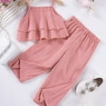 thumbnail image 4 of Cethrio Girls Summer Outfit Sets, Casual Spaghetti Strap Cotton Girls' Clothing Sets Pink Size 6T, 4 of 8