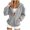 New-Gray, variant on PNTUTB Outerwear for Women Drawstring Hooded Full Zip Long Sleeve Coat Solid Color Casual Loose Comfort Daily Athletic Fall Winter Coat with Pockets