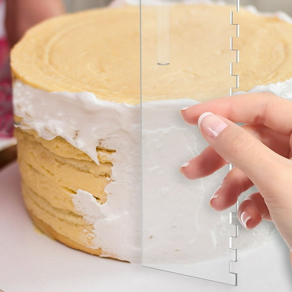 11Pcs Clear Acrylic Cake Decorating Supplies Disc Set - Round with Scraper for Kitchen Baking Enthusiasts