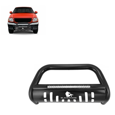 Black Horse Beacon Bull Bar Skid Plate Black Compatible with 1997-2002 Ford Expedition|1999-2002 Ford Expedition|1997-2003 Ford F-150|1999-2007 Ford F-250 Super Duty-BE-FOEPB