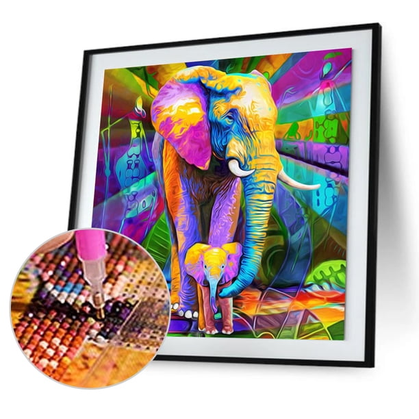 Cuadros Decorativos 5D elefante DIY taladro completo diamante pintura cruz puntada bordado decoración Ehuebsd Nuevos Originales