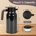 thumbnail image 2 of SSAWcasa 68oz (2L) Coffee Carafe, 24 Hours Hot Thermal Carafes, Premium Stainless Steel Vacuum Insulated Thermos, Thermal Airpot Coffee Dispenser for Hot and Cold Beverage (Black), 2 of 8