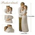 thumbnail image 3 of Hand-Painted Couple Figurine - Romantic Anniversary Gift for Wedding, Valentine's Day, Christmas, Home Decor, 3 of 8