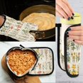 thumbnail image 5 of Yayeee Oven Mitts and Pot Holder Set of 2 Heat Resistant Kitchen Gloves Baking Hot Pad, Beige Wildflowers, 5 of 5
