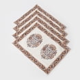 thumbnail image 5 of Mela Artisans 13x18 Inch Set of 4 Cotton Block Printed Placemats, Pink & White, 5 of 5