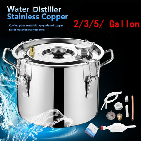 Ktaxon 5 Gallon Distilled Water Machine, Moonshine Still Stainless Steel Copper Spirits Boiler Distiller Equipment, for Home Distilling (Best Water Distiller For Alcohol)