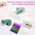 thumbnail image 2 of Musbetu Green Colored Staple 3000 Refill for Desk Stapler 1000 Per Pack Total 3 Pack Office Staple School Bookbinding Staple, 2 of 7