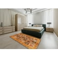 thumbnail image 5 of Ahgly Company Machine Washable Indoor Square Abstract Orange Area Rugs, 7' Square, 5 of 7