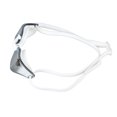 thumbnail image 3 of Gafas de natación a prueba de fugas y sin costuras con protección UV, lentes de alta definición para carreras, marco blanco plateado, 3 of 8