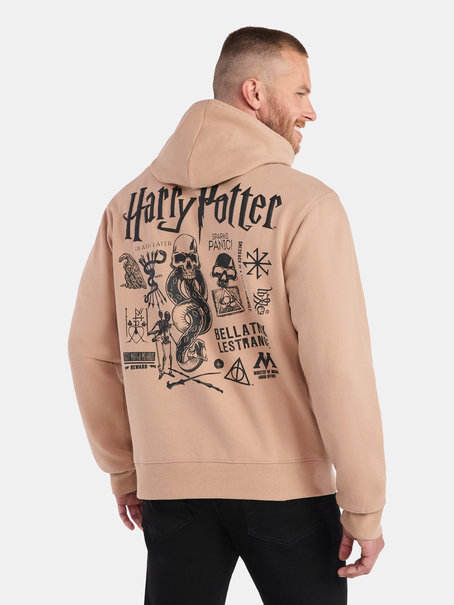 Harry Potter Men's and Big Men's Dark Arts Graphic Hoodie, Sizes S-3XL