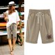 thumbnail image 2 of Pantalones Para Mujer Medio Pantalones Cortos Estampado Cinco Puntos Tamaño Grande Algodón Lino Casual Odeerbi ODB155634, 2 of 6