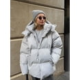 thumbnail image 4 of Chaqueta acolchada de algodón para mujer, Parka con capucha, ropa de calle Harajuku, abrigo suelto, otoño e invierno, 2024, 4 of 5