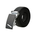 thumbnail image 1 of CINTURÓN DE CUERO DE NEGOCIO PARA HOMBRES CON HEBILLA AUTOMÁTICA Y RATÁN, PLATA, FORMA L, 47 5/8-50 3/8", 1 of 7