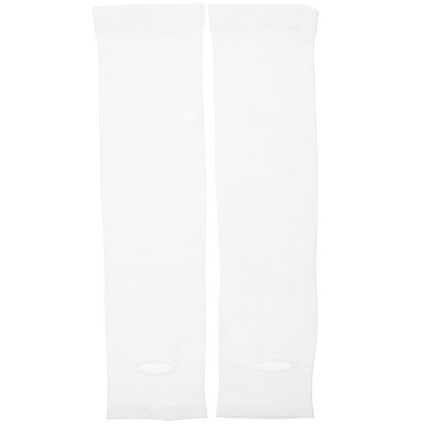 1 par de mangas de brazo unisex con protección solar UV y orificio para el pulgar.