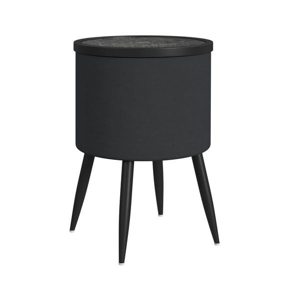 Picket House Furnishings Nebula  Round Smart End Table in Black