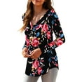 thumbnail image 2 of a.Jesdani Women's Plus Size Tunic Tops Long Sleeve V Neck Casual Blouses m-4x, 2 of 7
