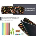 thumbnail image 5 of Yiaed BBQ Party Print Leather Pencil Case - Leather Pen Pencil Holder - Elegant & Practical Pencil Pouch for Work & Office, 5 of 7
