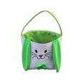thumbnail image 1 of Cateissary Bolsa de conejito, gran capacidad, resistente al desgaste, conveniencia, regalo, cubos de vacaciones, suministros para niños, bolsas Almacenamiento y organización del hogar Oreja Verde, 1 of 6