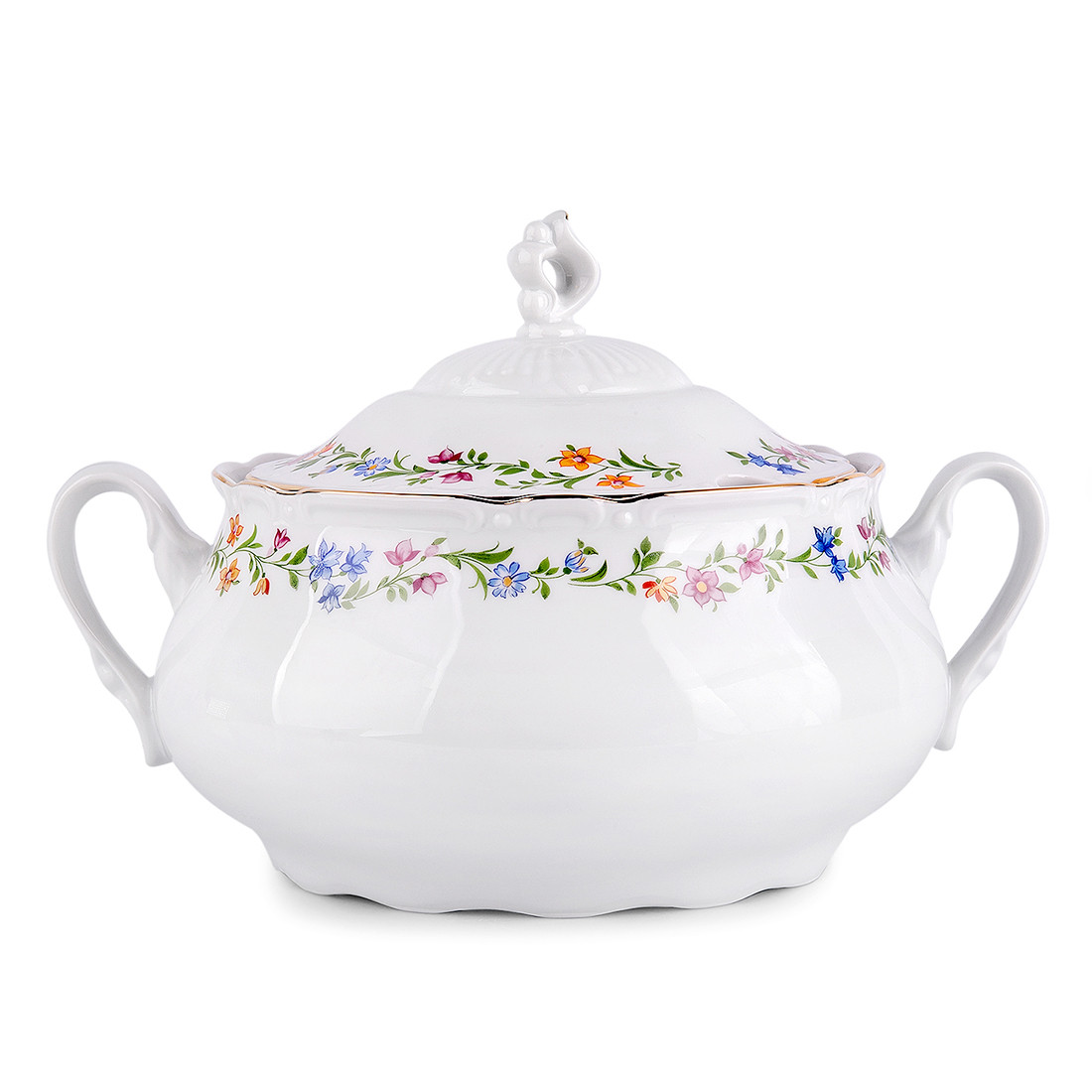 Soup Tureen with Lid 77.77 fl oz (2.3 L) Provence Flowers Porcelain