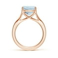 thumbnail image 2 of ANGARA Natural Solitaire Cushion 3.5 ct Aquamarine Split Shank Engagement Ring in 14K Rose Gold for Women (Size-10mm) | March Birthstone, Anniversary, Jewelry Gift for Women | Natural Aquamarine Ring, 2 of 9